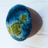 Puff Sculpture in Vintage Teak Frame | Island