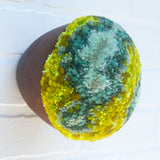 Puff Sculpture in Vintage Teak Frame | Fireflies