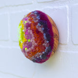 Midi Puff in Olive Wood Frame | Firelight