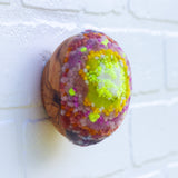 Midi Puff in Olive Wood Frame | Firelight