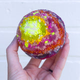 Midi Puff in Olive Wood Frame | Firelight