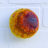 Midi Puff in Olive Wood Frame | Tropical Rainbow