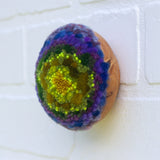 Midi Puff in Olive Wood Frame | Lily Pad