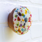 Midi Puff in Olive Wood Frame | Confetti