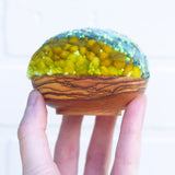 Midi Puff in Olive Wood Frame | Fireflies