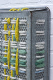 Modern Woven Plaid with Vintage Frame | Green + Yellow