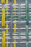 Modern Woven Plaid with Vintage Frame | Green + Yellow