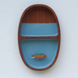 Embroidered Rainbow Trout in Rare Double Sided Teak Frame