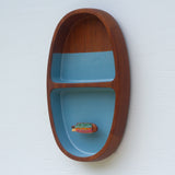 Embroidered Rainbow Trout in Rare Double Sided Teak Frame