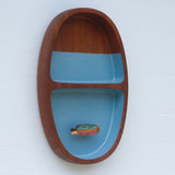 Embroidered Rainbow Trout in Rare Double Sided Teak Frame