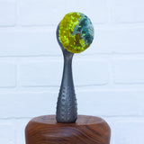 Polka Dot Scoop Puff | Seafoam + Chartreuse