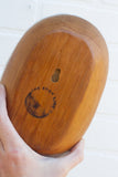 Puff "Loaff" in Vintage Teak Frame | Black + White