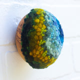 Midi Puff in Olive Wood Frame | Earth