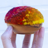 Midi Puff in Olive Wood Frame | Fire