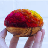 Midi Puff in Olive Wood Frame | Flame