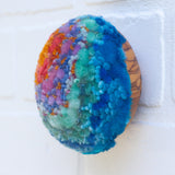 Midi Puff in Olive Wood Frame | Coral Reef