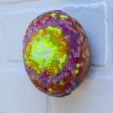 Midi Puff in Olive Wood Frame | Firelight