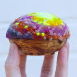 Midi Puff in Olive Wood Frame | Firelight