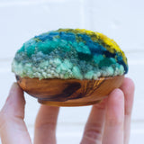 Midi Puff in Olive Wood Frame | Sunflower