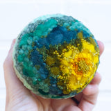 Midi Puff in Olive Wood Frame | Sunflower