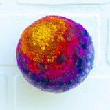 Midi Puff in Olive Wood Frame | Hot Pink Sunset