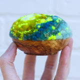 Midi Puff in Olive Wood Frame | Firelfies