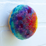 Midi Puff in Olive Wood Frame | Sunset in the Tropics