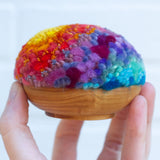 Midi Puff in Olive Wood Frame | Sunset in the Tropics