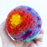 Midi Puff in Olive Wood Frame | Sunset in the Tropics