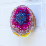 Midi Puff in Olive Wood Frame | Inside Out Firelight