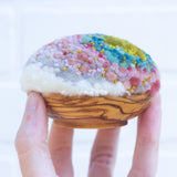 Midi Puff in Olive Wood Frame | Tutti-Frutti