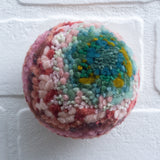 Midi Puff in Olive Wood Frame | Green + Mauve