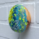 Midi Puff in Olive Wood Frame | Fireflies