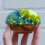 Midi Puff in Olive Wood Frame | Fireflies