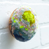 Midi Puff in Olive Wood Frame | Neon Pop