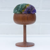 "Float" Puff in Vintage Teak Coupe | Green + Purple