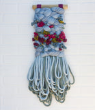 Blue + Fuchsia Woven Wall Hanging