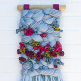 Blue + Fuchsia Woven Wall Hanging
