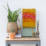 Puff Sculpture in Vintage Safe Deposit Box, XL | Warm Ombre