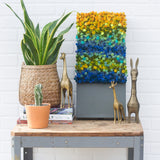 Puff Sculpture in Vintage Safe Deposit Box, XL | Cool Ombre