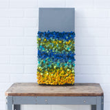 Puff Sculpture in Vintage Safe Deposit Box, XL | Cool Ombre