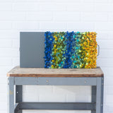 Puff Sculpture in Vintage Safe Deposit Box, XL | Cool Ombre