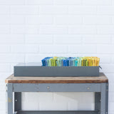 Puff Sculpture in Vintage Safe Deposit Box, XL | Cool Ombre