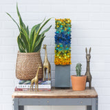 Puff Sculpture in Vintage Safe Deposit Box | Cool Ombre