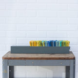 Puff Sculpture in Vintage Safe Deposit Box | Cool Ombre