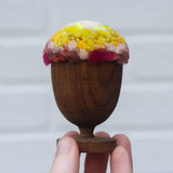 Mini Puff in Vintage Teak Egg Cup | Firelight