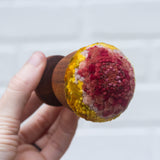 Mini Puff in Vintage Teak Egg Cup | Berry + Mustard