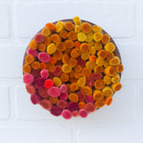 Felted Puff in Vintage Frame | Warm Ombre