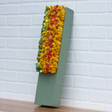 Puff Sculpture in Vintage Safe Deposit Box | Vertical Rainbow