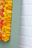 Puff Sculpture in Vintage Safe Deposit Box | Vertical Rainbow
